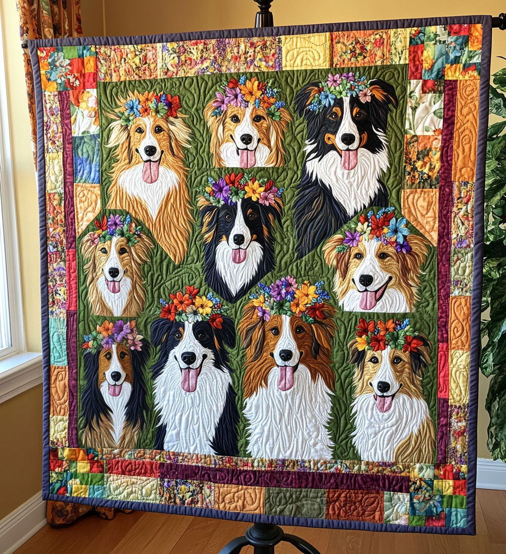 Collie Fields Quilted Blanket