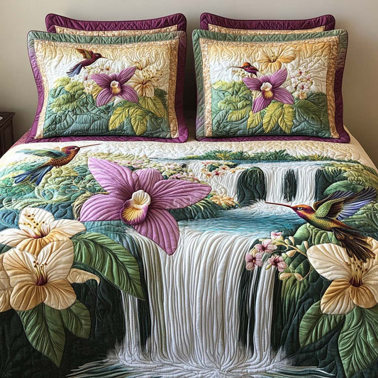 Color Whirl 3-Piece Quilted Bedding Set