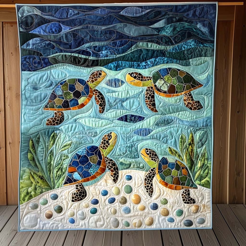 Colorful Stripes Quilted Blanket