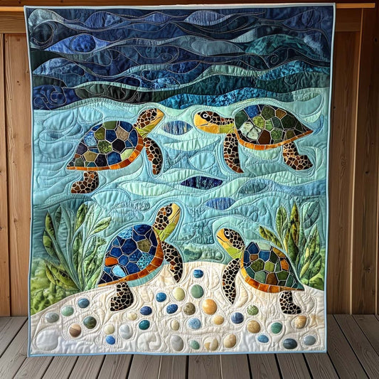 Colorful Stripes Quilted Blanket
