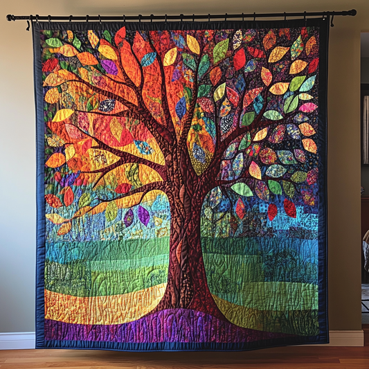Colorful Canopy Quilted Blanket