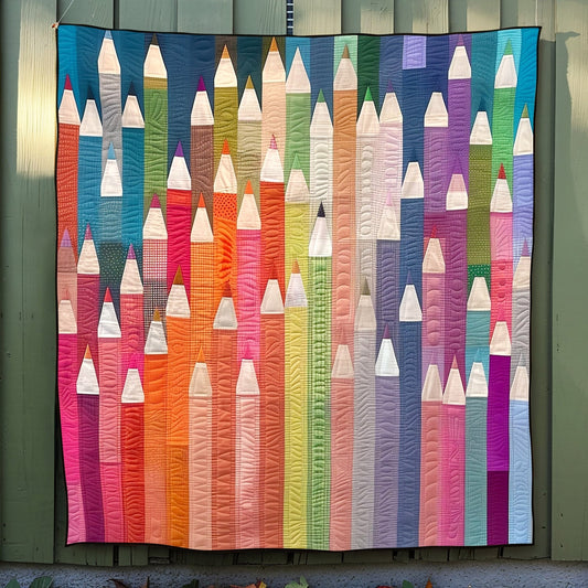 Colorful Creativity Quilted Blanket