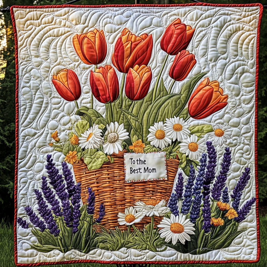 Colorful Love Quilted Blanket