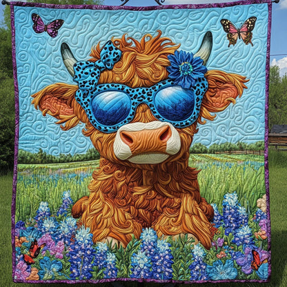 Cool Cow Vibes Quilted Blanket