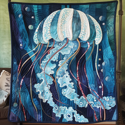 Coral Dance Quilted Blanket