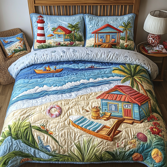 Coral Bay 3-Piece Quilted Bedding Set