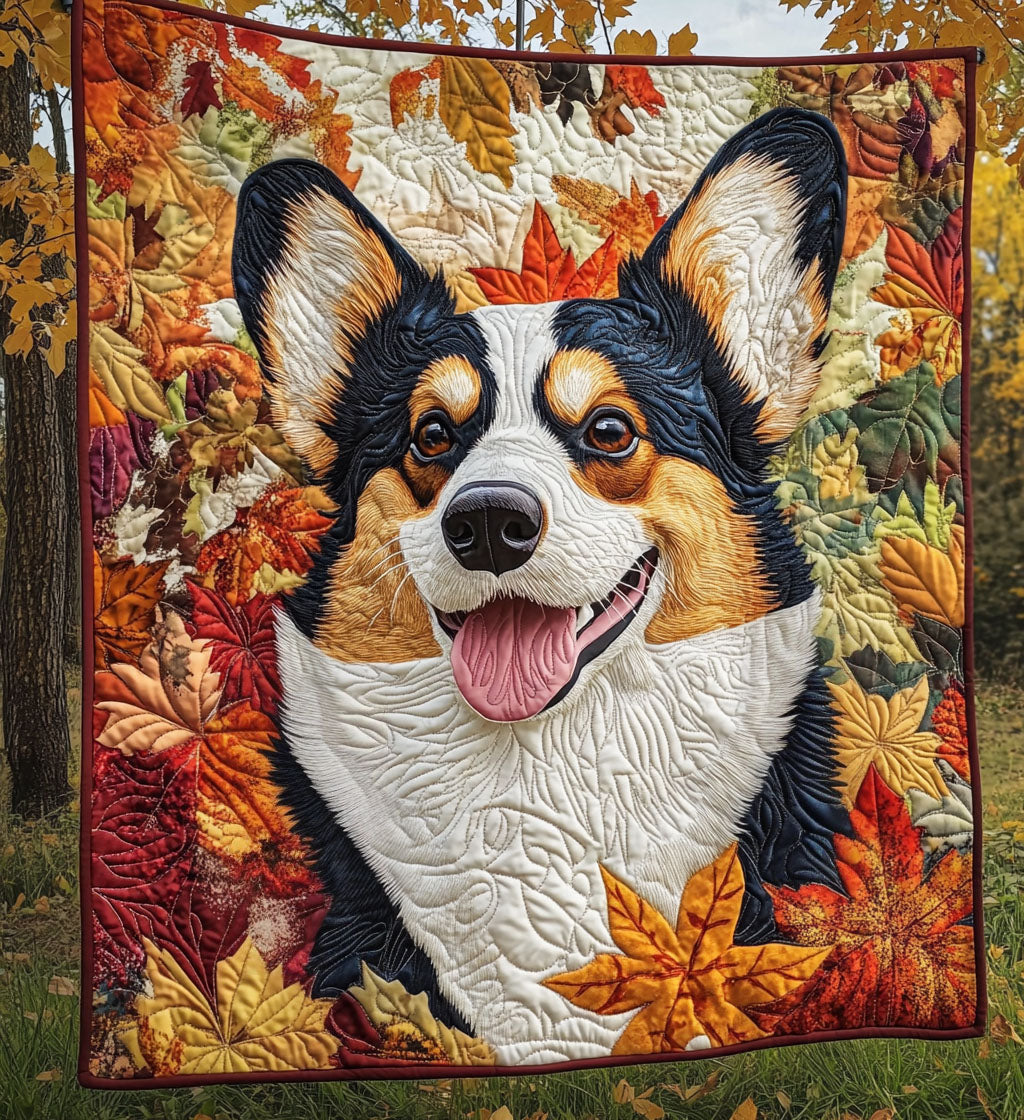 Corgi Love Quilted Blanket