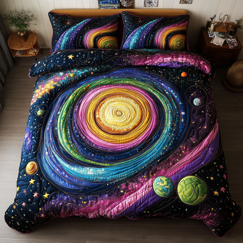 Cosmic Glow 3-Piece Quilted Bedding Set