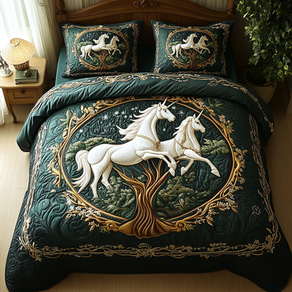 Cosmic Hoof 3-Piece Quilted Bedding Set
