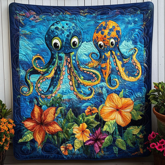 Cosmic Octo Quilted Blanket