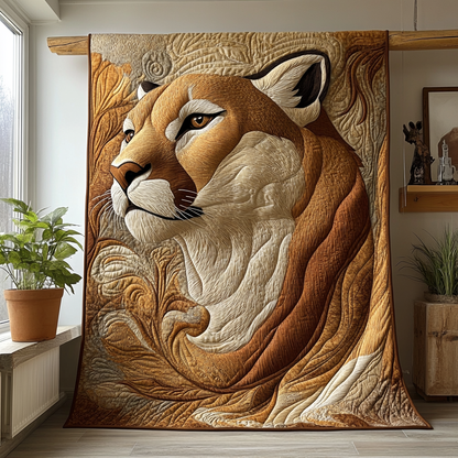 Cougar Charm Quilted Blanket