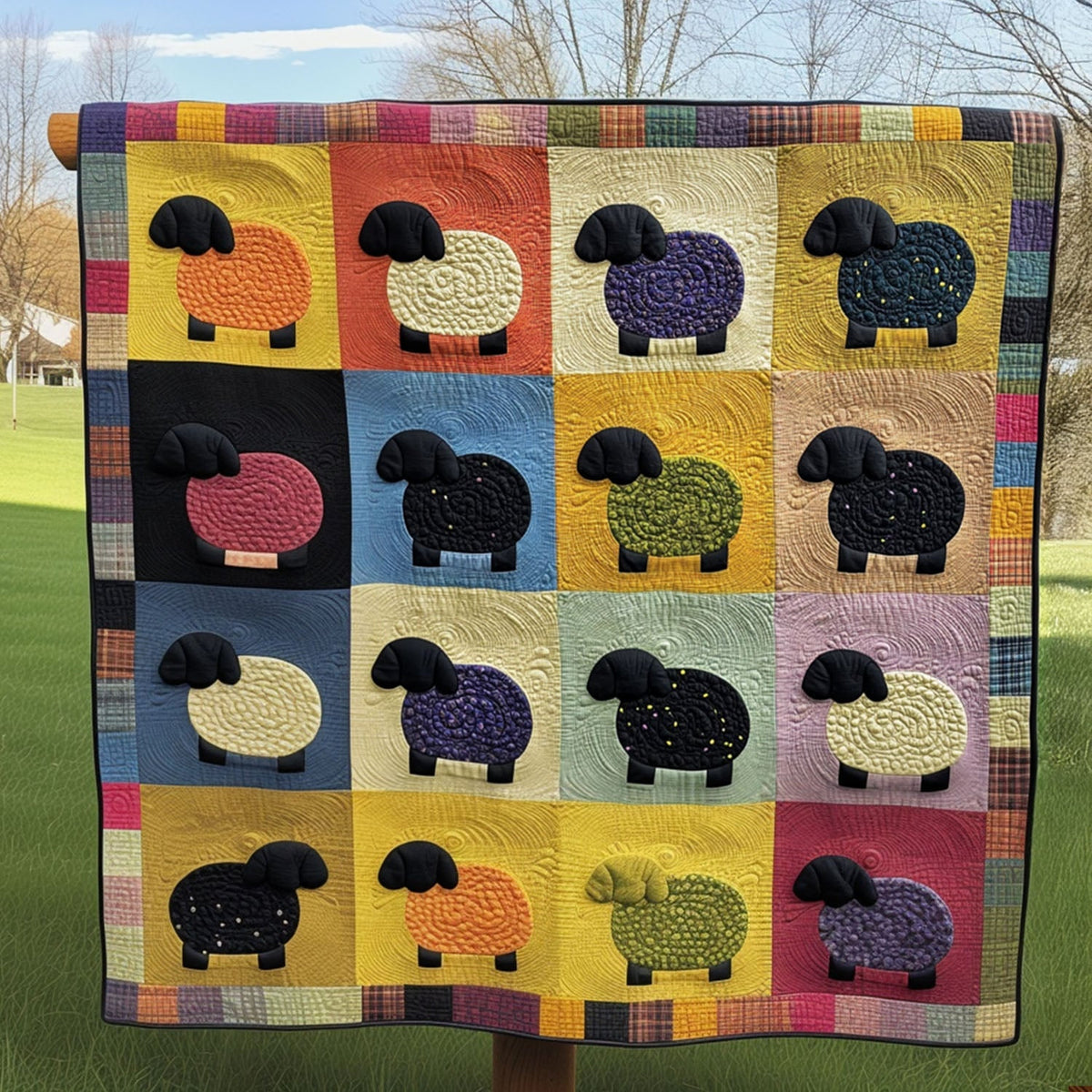 Counting Sheep Bliss Quilted Blanket