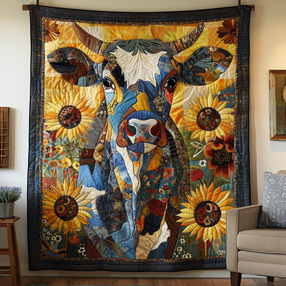 Country Charm Cow Quilted Blanket