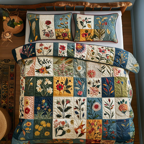 Country Bouquet 3-Piece Quilted Bedding Set