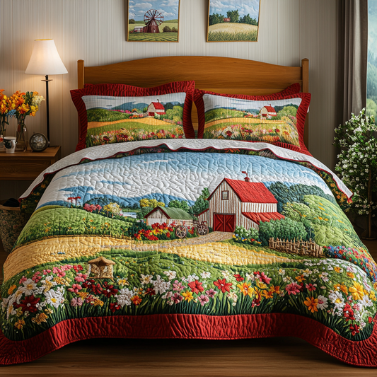 Country Breeze 3-Piece Quilted Bedding Set