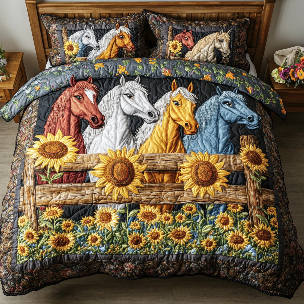 Country Canter 3-Piece Quilted Bedding Set