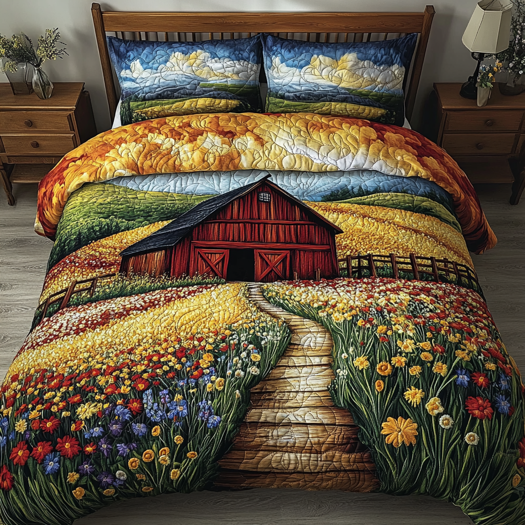 Country Comfort 3-Piece Quilted Bedding Set