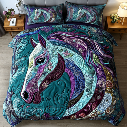 Country Gallop 3-Piece Quilted Bedding Set
