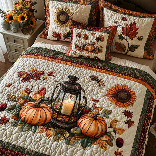 Country Pumpkin Lane 3-Piece Quilted Bedding Set