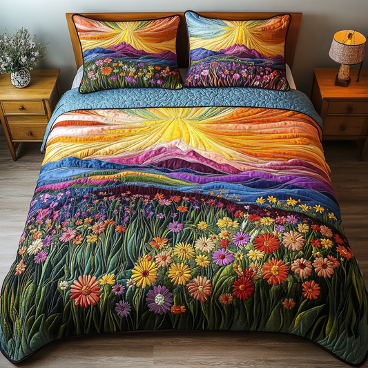 Countryside Beauty 3-Piece Quilted Bedding Set