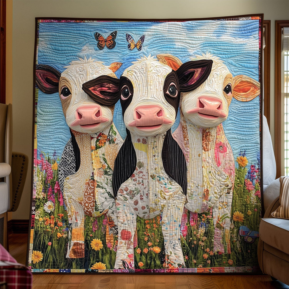 Cow Cuddles Quilted Blanket