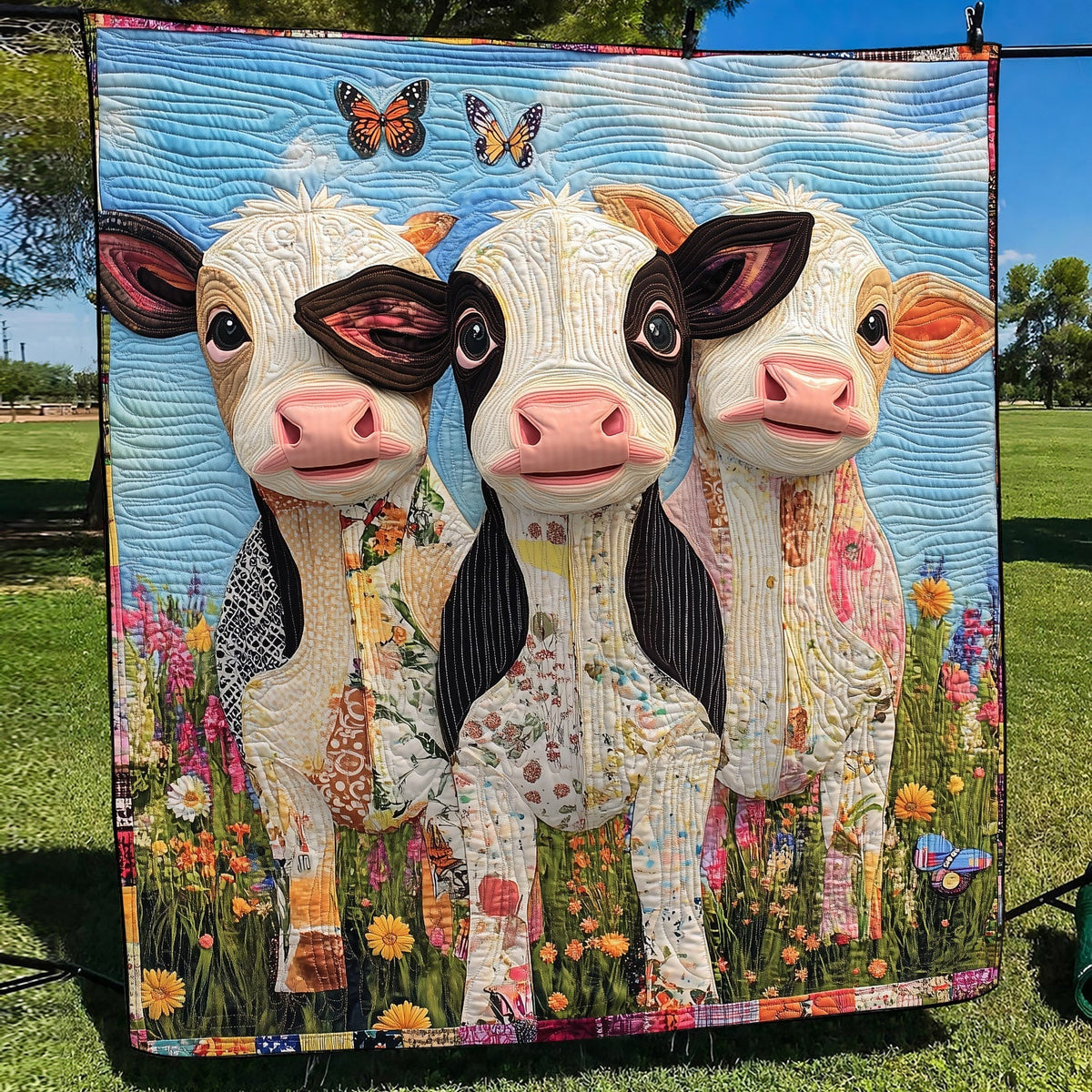 Cow Cuddles Quilted Blanket