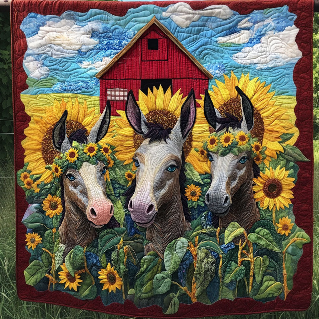 Cow Trio Quilted Blanket