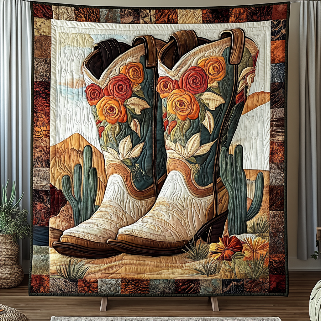 Cowboy Bliss Quilted Blanket