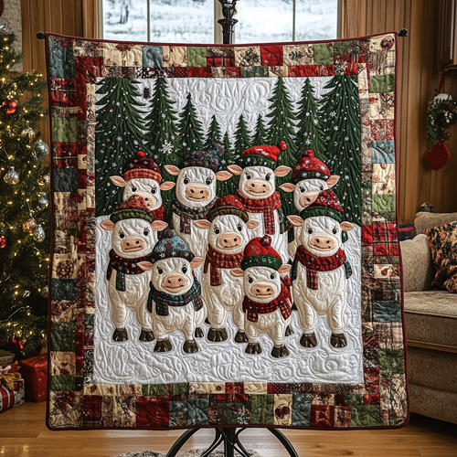 Cowmas Charm Quilted Blanket
