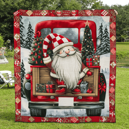 Cozy Gnome Quilted Blanket