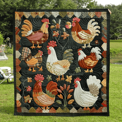 Cozy Henhouse Quilted Blanket