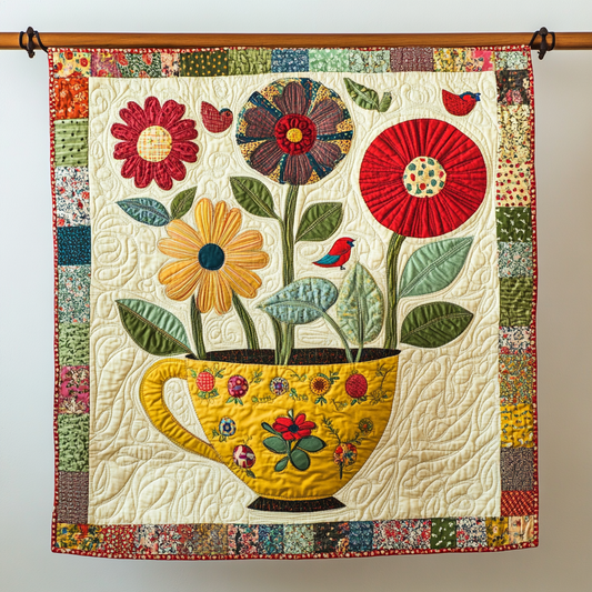 Cozy Bloom Quilted Blanket