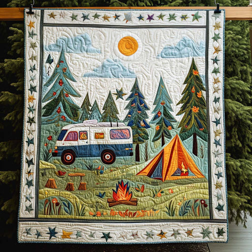Cozy Campout Quilted Blanket