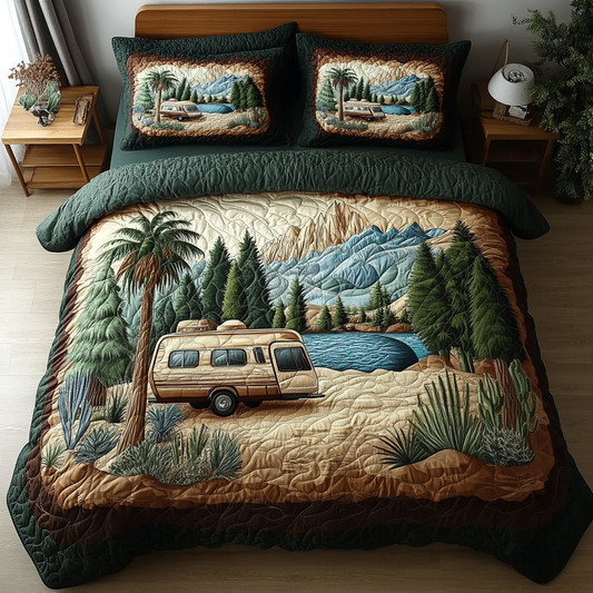 Cozy Caravan 3-Piece Quilted Bedding Set