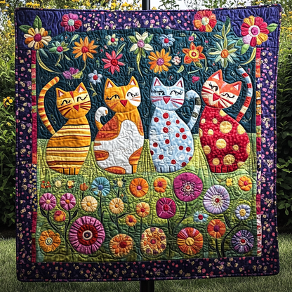 Cozy Cats Quilted Blanket