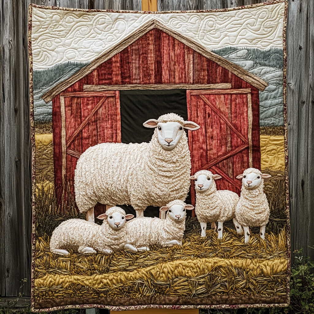 Cozy Flock Quilted Blanket