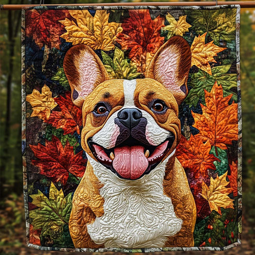 Cozy Frenchie Quilted Blanket