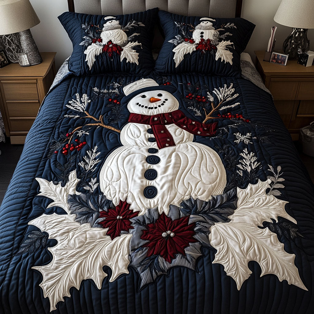 Cozy Frost Charm 3-Piece Quilted Bedding Set