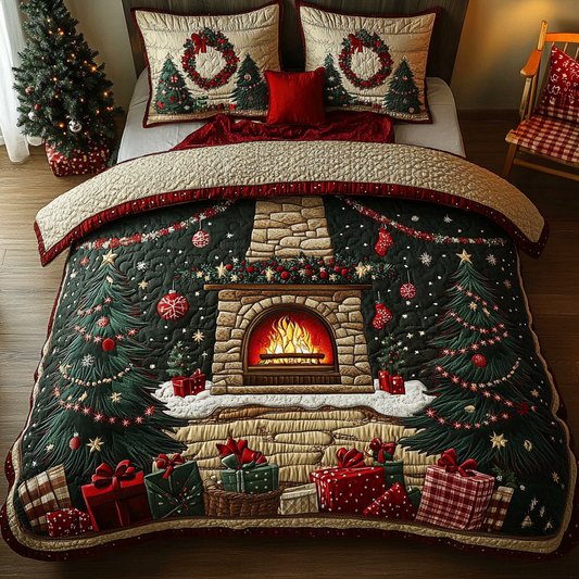 Cozy Hearth 3-Piece Quilted Bedding Set