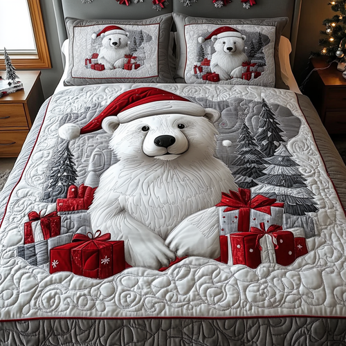 Cozy Snowflake 3-Piece Quilted Bedding Set