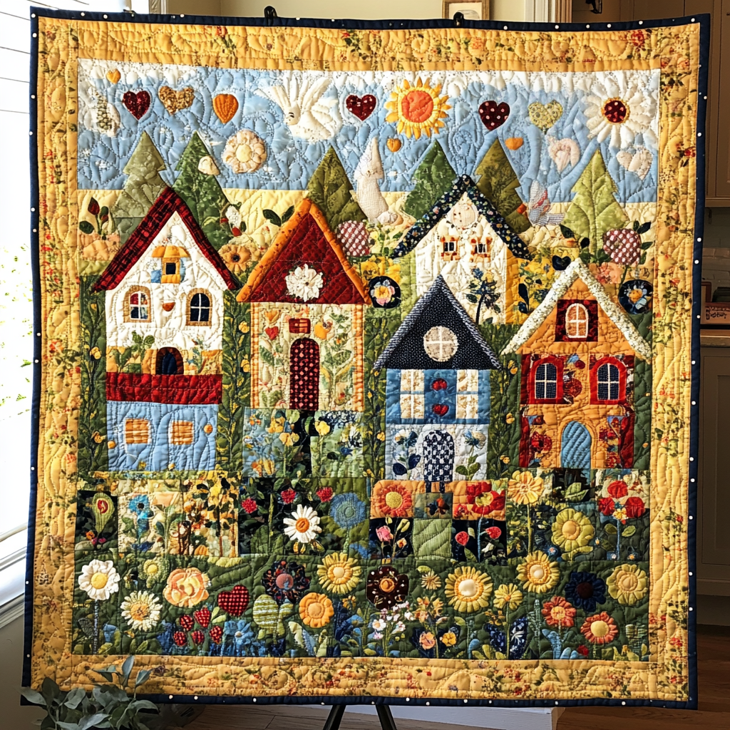 Cozy Town Quilted Blanket