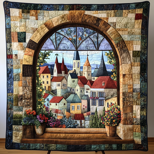 Cozy Village Quilted Blanket