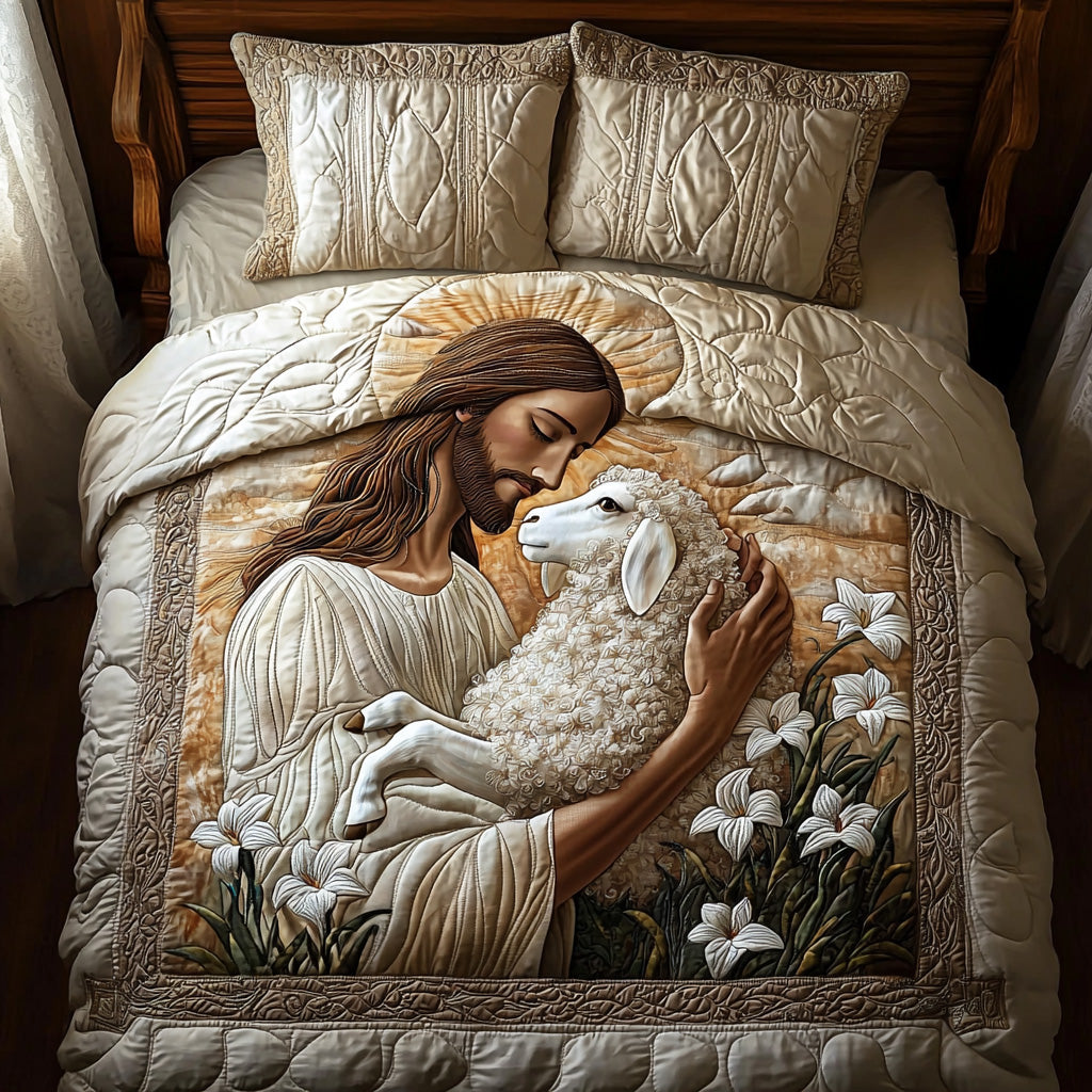 Cradle of Grace 3-Piece Quilted Bedding Set