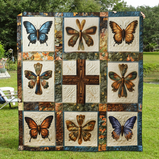 Cross of Hope Quilted Blanket