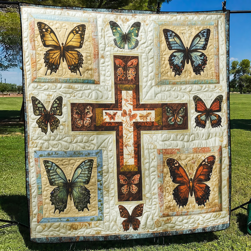 Cross of Light Quilted Blanket