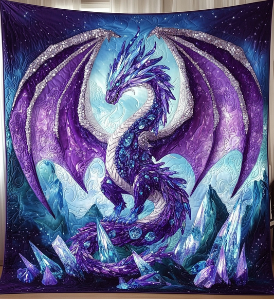 Crystal Dragon Quilted Blanket