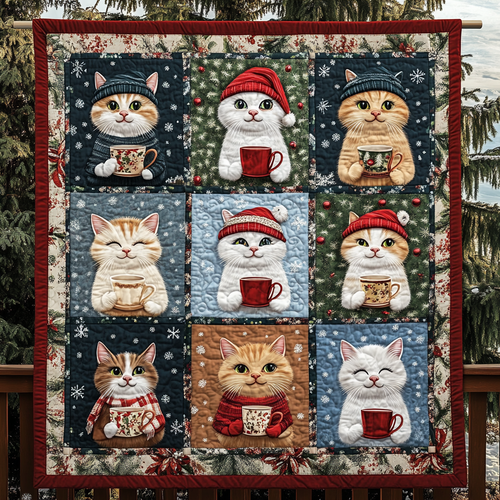 Cuddly Cats Quilted Blanket