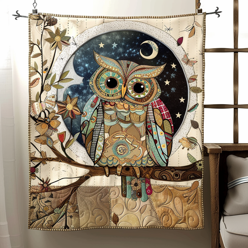 Cuddly Owl Quilted Blanket