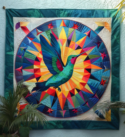 Cultural Hummingbird Quilted Blanket