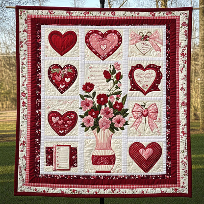 Cupid Whispers Quilted Blanket